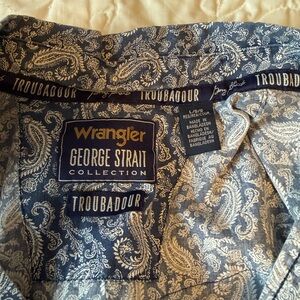 Wrangler George Strait Blue Paisley Shirt